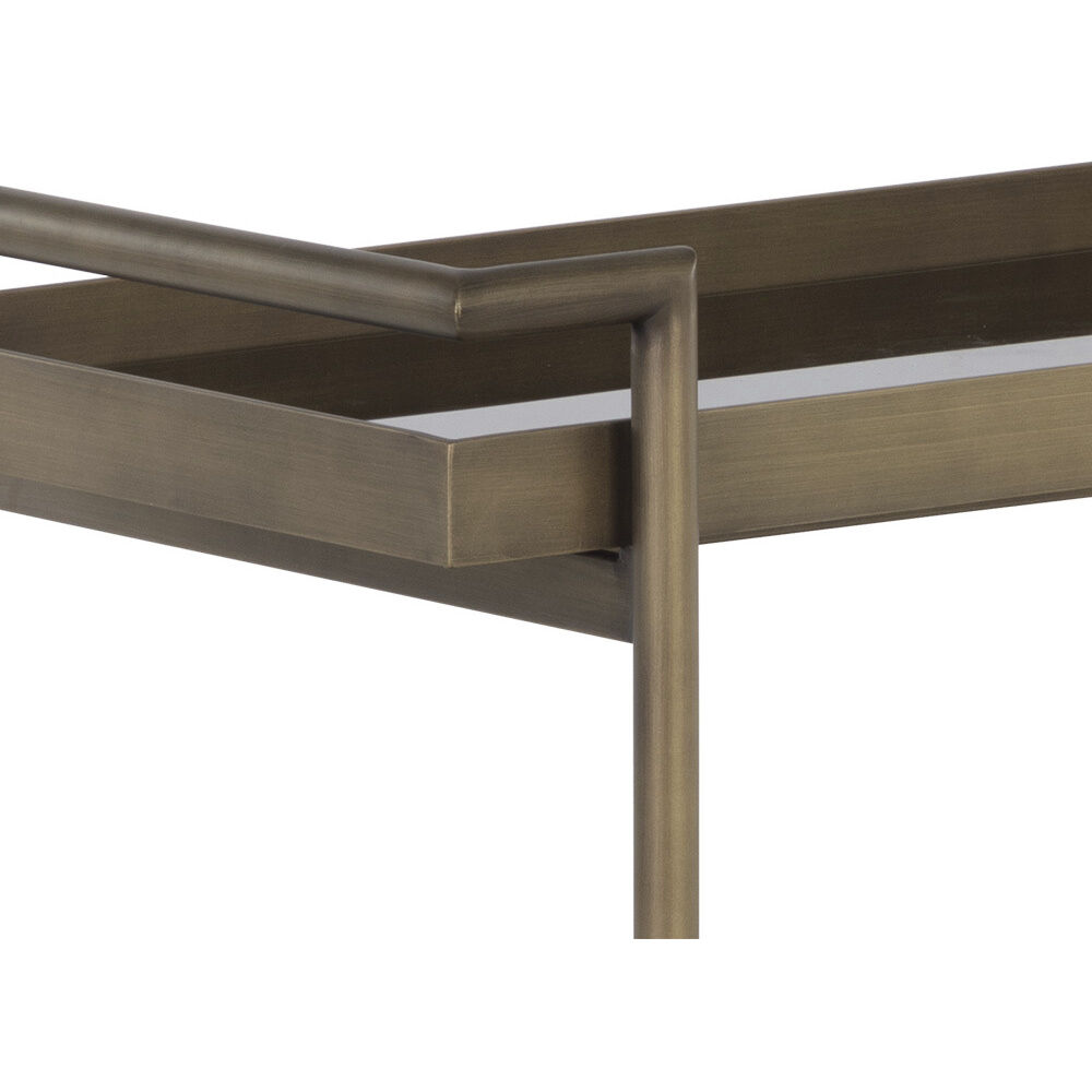 Livingston Antique Brass Bar Cart